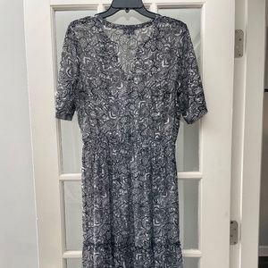 Who What Wear sheer floral dress